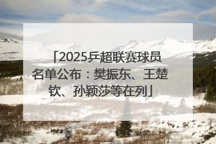 2025乒超联赛球员名单公布：樊振东、王楚钦、孙颖莎等在列