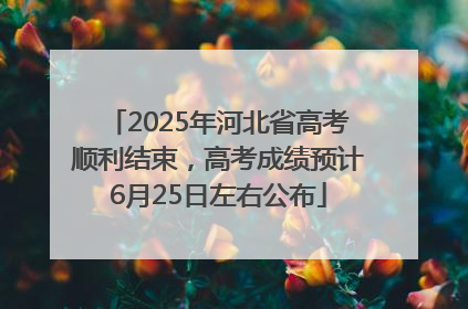 2025年河北省高考顺利结束，高考成绩预计6月25日左右公布