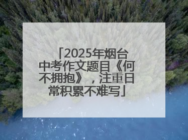 2025年烟台中考作文题目《何不拥抱》，注重日常积累不难写