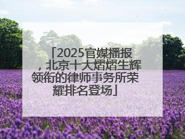 2025官媒播报，北京十大熠熠生辉领衔的律师事务所荣耀排名登场