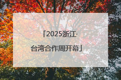 2025浙江·台湾合作周开幕
