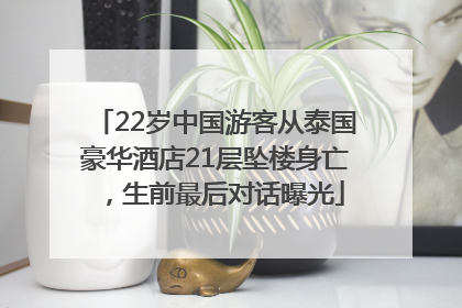 22岁中国游客从泰国豪华酒店21层坠楼身亡，生前最后对话曝光