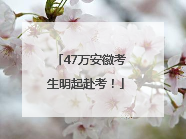 47万安徽考生明起赴考！
