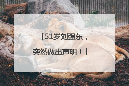 51岁刘强东，突然做出声明！