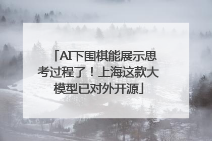 AI下围棋能展示思考过程了！上海这款大模型已对外开源